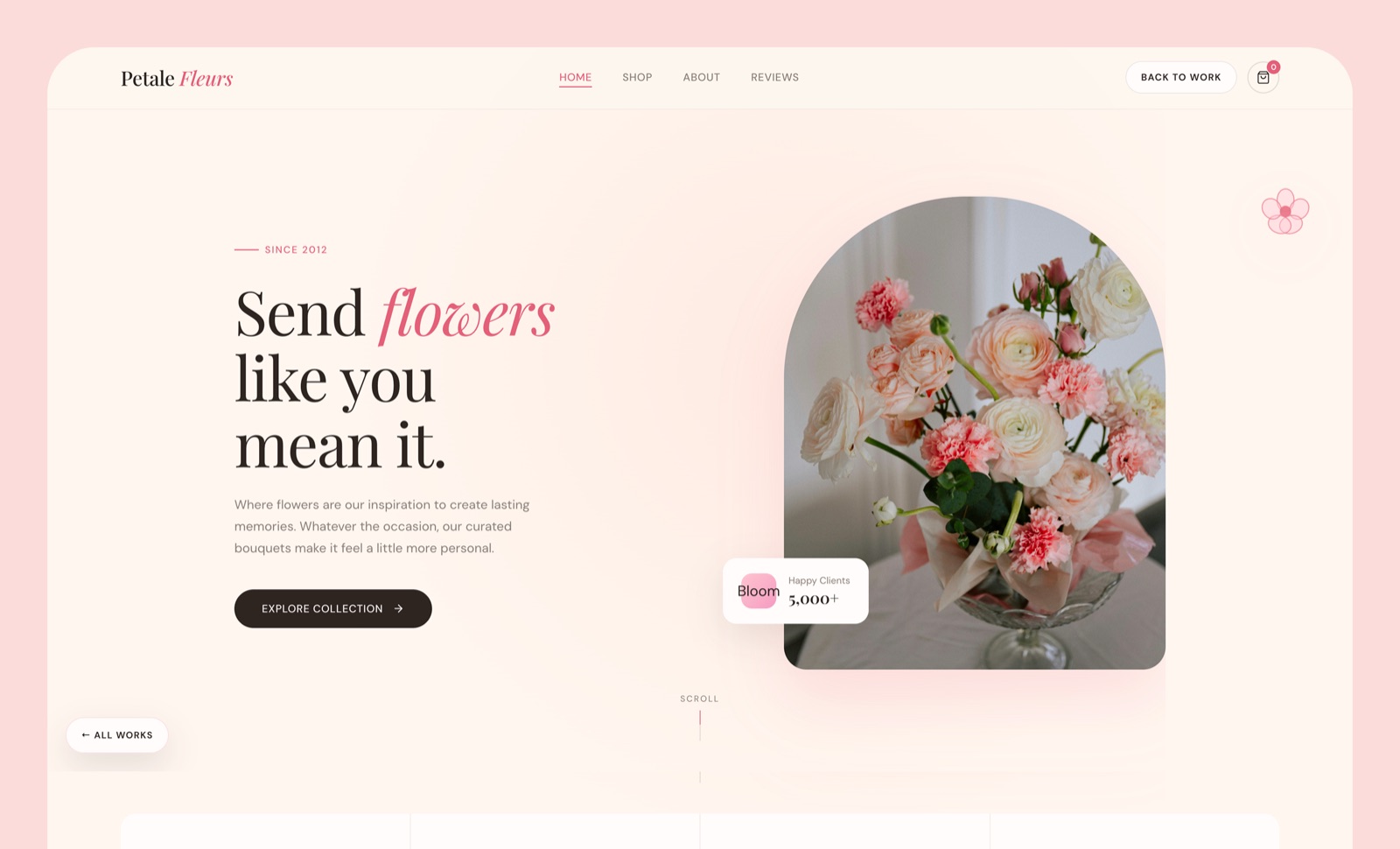 Petale Fleurs website preview