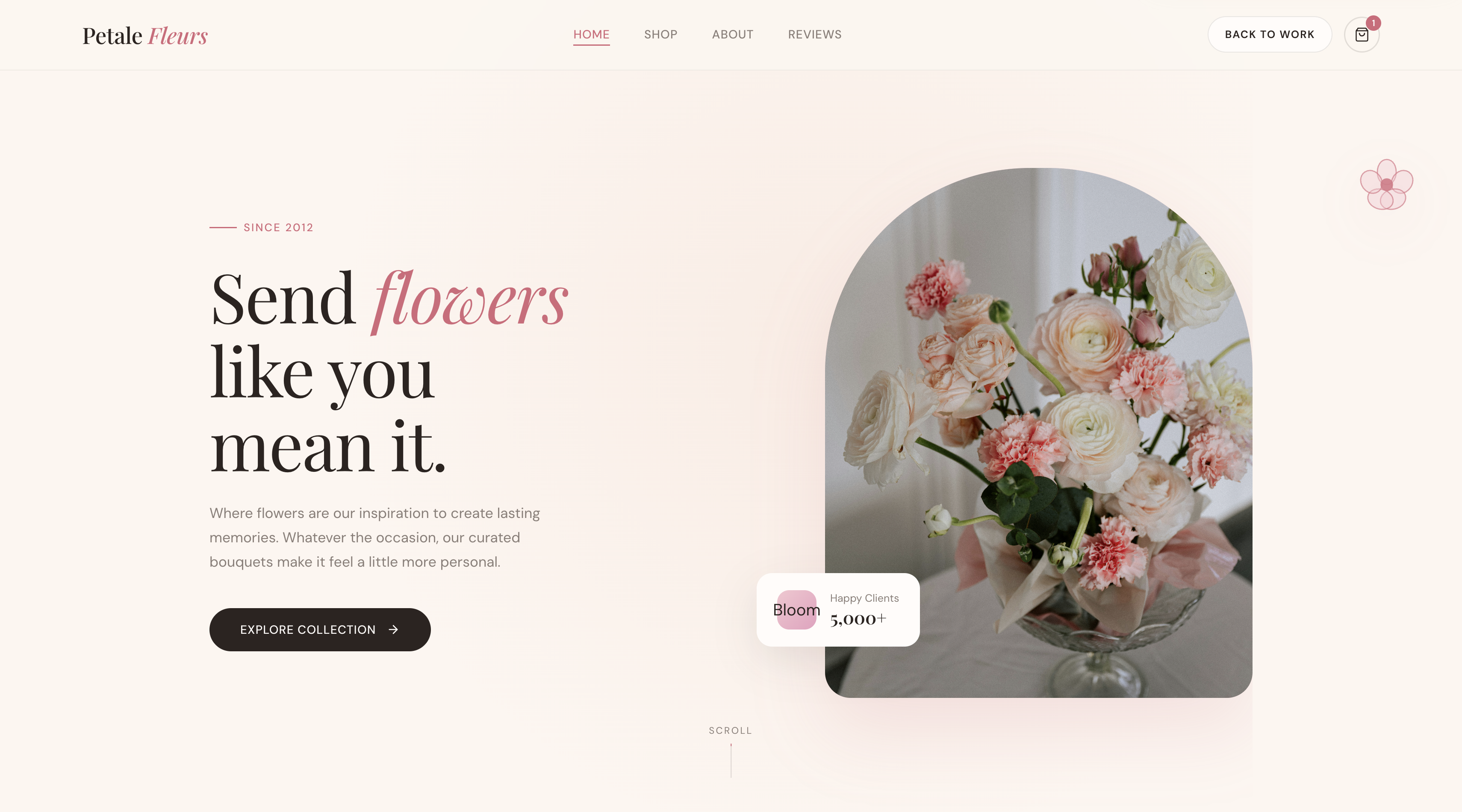 Petale Fleurs website preview