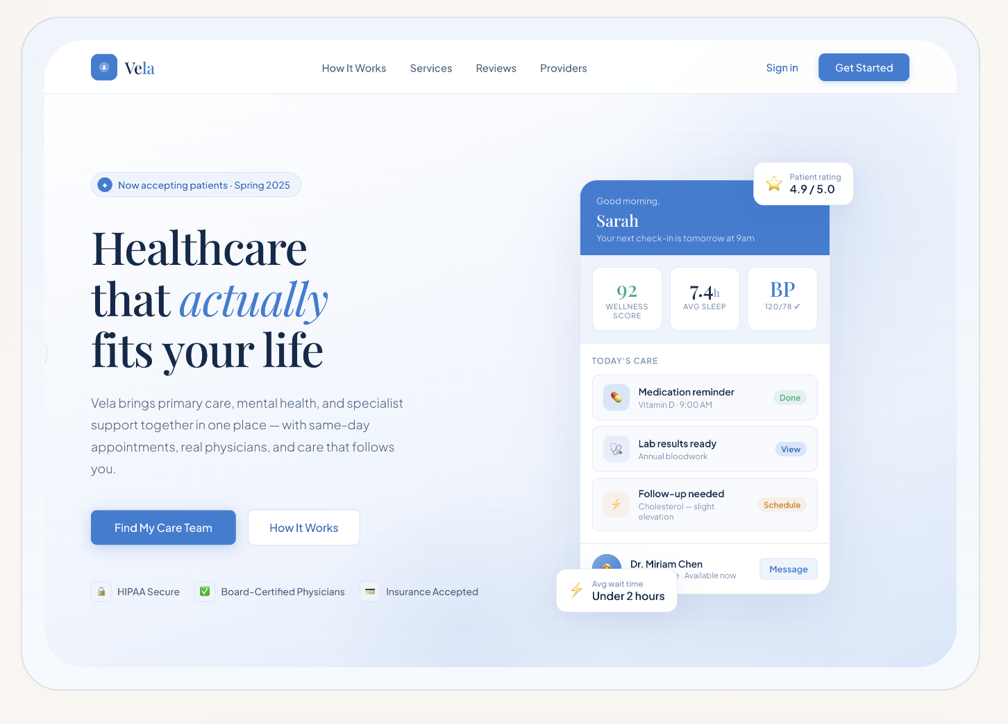 Vela Health case study preview